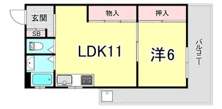 グリーンヒル清水ヶ丘【3階】の間取り