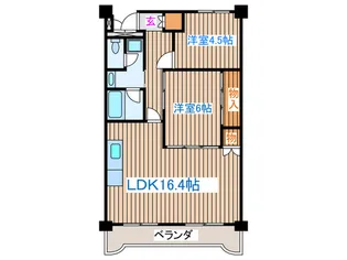 二軒茶屋エスコムビル【9階】の間取り