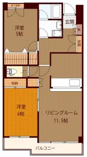 プロスペリアつくば【1階】の間取り