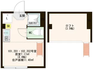 Iniesta 笹塚【2階】の間取り