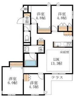 ライトガーツェおおたか【1階】の間取り