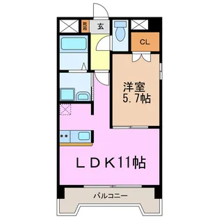 サンアロー【1階】の間取り