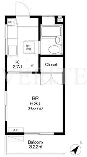 ローズコート【1階】の間取り