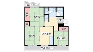 ビレッジハウス志染5号棟【4階】の間取り