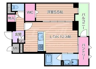CEREJEIRA江坂【15階】の間取り