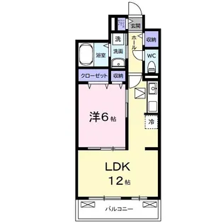 ルポン ボヌール【1階】の間取り