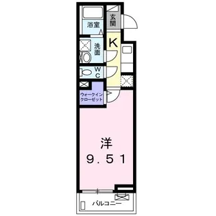 グラース ポンジー【1階】の間取り