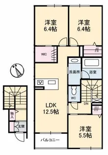 サンクレールコートB【2階】の間取り