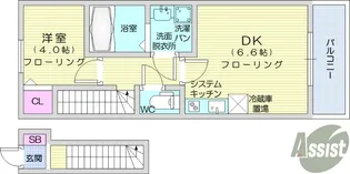 パール・ワンA【2階】の間取り
