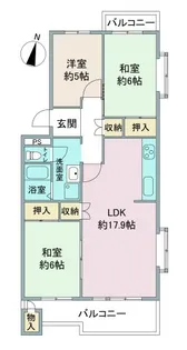 つつじ野団地1-25【3階】の間取り