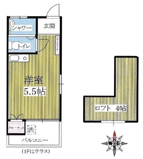プチシャトー高円寺【1階】の間取り