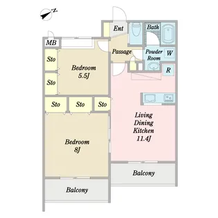 プラトー・ノブ-A【3階】の間取り