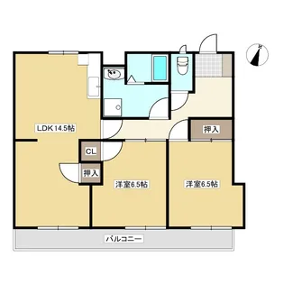 興人松江マンション【4階】の間取り