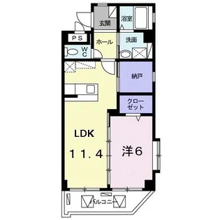 ラ メール ブル【2階】の間取り