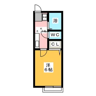シティハイムホソノ A【1階】の間取り