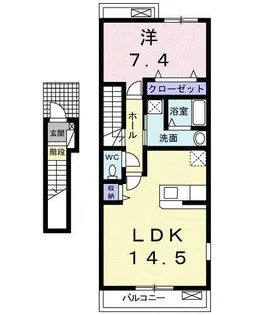 エトワール三鷹【2階】の間取り