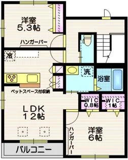 PARKSIDETERRACE【2階】の間取り