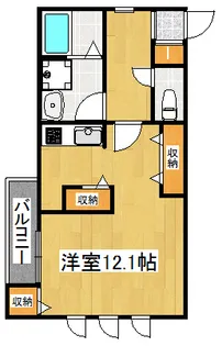 ルネ千年【3階】の間取り
