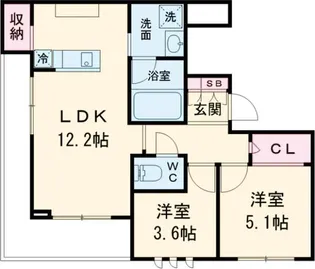 フローラ尾山台【3階】の間取り