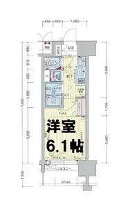 プレサンス天満橋アンジェ【2階】の間取り