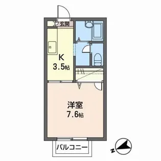 ジュネス文屋II【1階】の間取り