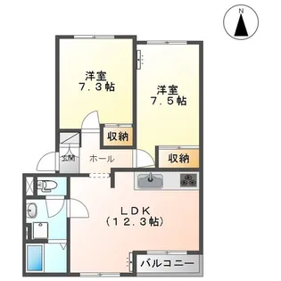 フェイバードパーク D棟【2階】の間取り