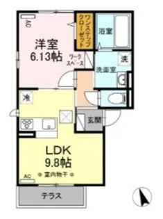 グランドゥールII【1階】の間取り