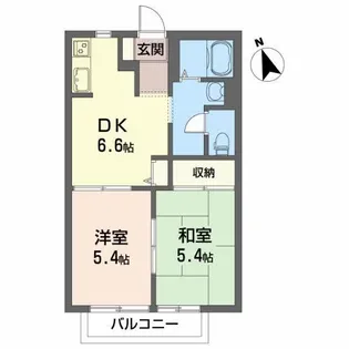 イルマーレB【1階】の間取り