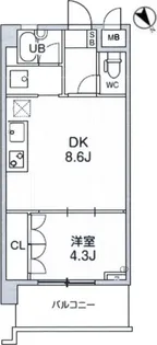 ウィルテラス押上【5階】の間取り