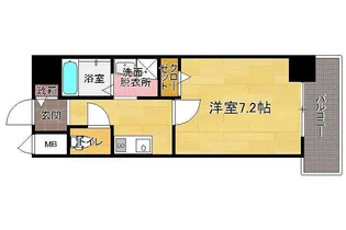 グランカーサ渡辺通【6階】の間取り