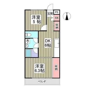 リバーサイド秀和【2階】の間取り