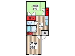 島崎ハイツ【2階】の間取り