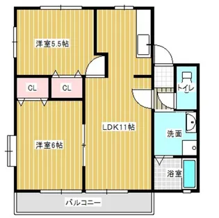 ハピネス【1階】の間取り