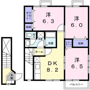 サンシャインひばりB【2階】の間取り