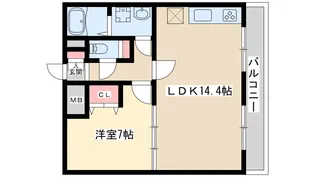 カスターニャ三国本町【2階】の間取り