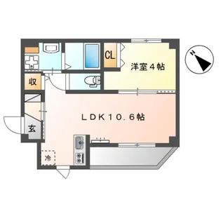 グランドール東山【1階】の間取り