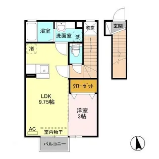 ディアコート エヌ【2階】の間取り