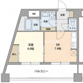 エストセントレ【6階】の間取り