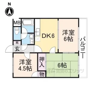 ル・ソレイユ結崎【5階】の間取り