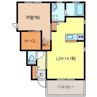 サニーガーデン花垣C【1階】の間取り