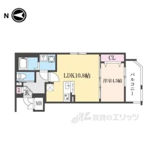 ファーストフィオーレ京都コーヴォ【6階】の間取り