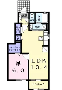 グラン フェリーチェI【1階】の間取り
