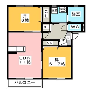 コンフォートTOKIWA【2階】の間取り