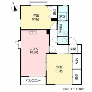 グリーンパーク’96 D【1階】の間取り