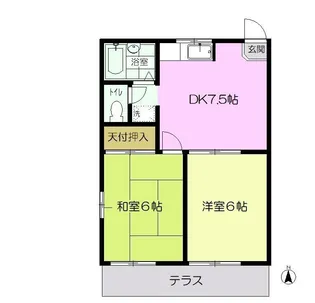 リバーハイツカネコIII【1階】の間取り