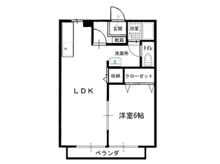 金ヶ内ハイツ6号地【1階】の間取り
