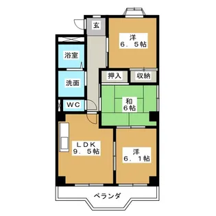 ヒバリハイツ【4階】の間取り