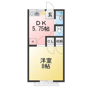 大里ハイツ【1階】の間取り