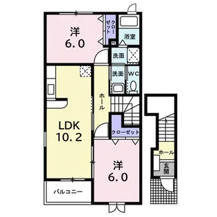 シュトラウス【2階】の間取り