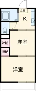 四斗蒔ハイツ【2階】の間取り